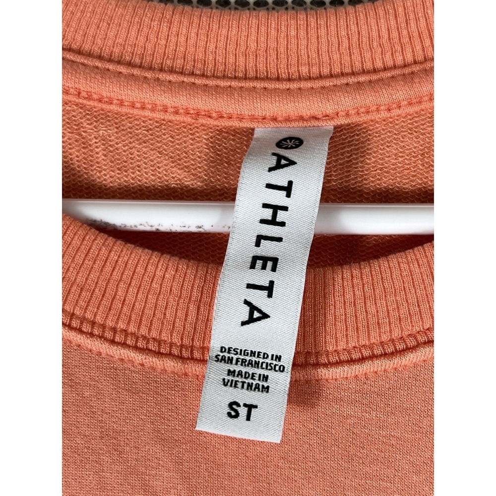 Athleta Mindset Sweatshirt Womens Size S Tall Coaster Luxe Sweater Peach - Picture 2 of 10